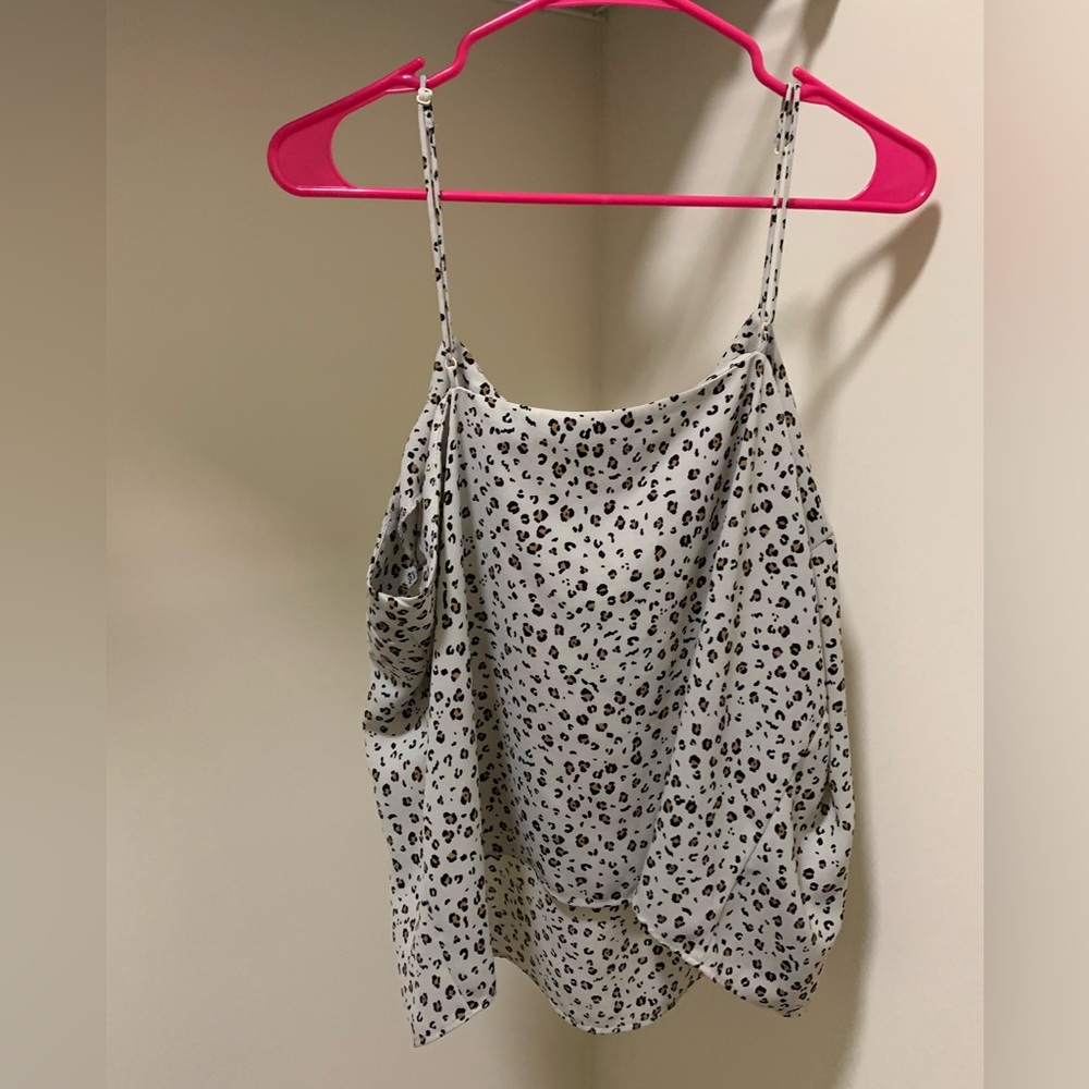 Leopard Print Spaghetti Strap Top - image 3